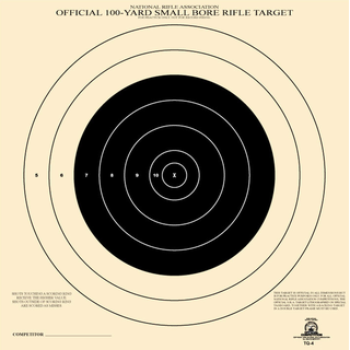TQ-4 Smallbore Rifle Target 100 yd Tagboard 14" x 14"