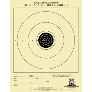 TQ-1/1 Junior Rifle Target 50 ft., Light Paper 7" x 9", 100 Pack