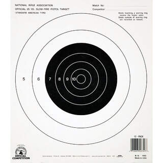 Champion NRA B-16 25yd Pistol Slow Fire Target 100 Pack